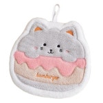 푸트로랩 애니멀 햄버거 핸드 타월 GrayColor 2개