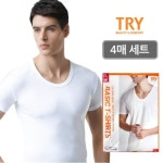 트라이 TRY 남성 반팔 베이직 런닝 코튼 남자런닝 4매세트