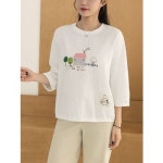 디얼마미 꼬끼오 농장 7부 티셔츠 마담 미시 중년 여성 40대 50대