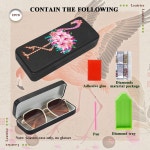 리트리스 다이아몬드 아트 키트 작은 페인팅 도트 젬 초보자를 위한 안경 케이스 bird c