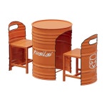 깡통 테이블 업소용 빈티지 원형 식당 술집 카페 드럼통 식탁 인테리어 의자-40x40x70cm