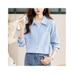 에스케이스토아 스트라이프셔츠 여성 데일리 스트라이프 긴팔 셔츠 1P 봄가을 남방