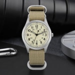 Militado ML07 밀리터리 시계 VH31 쿼츠 무브먼트 사파이어 크리스탈 빛나는 AR 코팅 빈티지 시계 100m 방