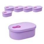 대일코리아 심볼라 실리팝 스팀홀 실리콘 팩 전자레인지 용기 바이올렛 6개 미니