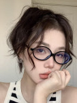 루즈루나 아나 타원형 호피 뿔테 블루라이트차단 긱시크 안경 J-240