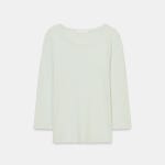 자라 자라 린넨 워싱 라운드넥 7부 티셔츠 1131 304 982 SEA GREEN