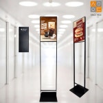 삼화 국산 충전식 배터리 A3 단면 투입식 LED 모던 슬림 입간판 입구간판 베너 메뉴판