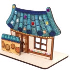 돌봄교실 옛날문화 체험 컬러링 우드공예 전통 기와집 만들기 창작활동 전통공예 초등