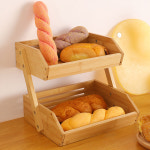 원목 베이커리 쿠키 선반 진열대 디저트 빵 바스켓 3단