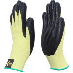 케블라 NBR 폼 코팅 베임방지 안전 장갑 S 1켤레 공의산업 유럽인증 팜코팅 2135NIP-BK