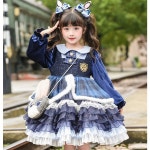 라움리에 여아 주토피아 주디 닉 코스프레 공주 드레스 원피스 110 원피스 가방 머리핀