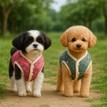 AJI 강아지 할머니조끼 겨울강아지옷 강아지외출복 대형견 고양이 김장 레트로할매조끼 레트로할매조끼 S