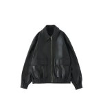 스튜디오니콜슨 26 스튜디오니콜슨 피스톤 레더 집업 재킷 PISTONLEATHERJACKETINBLACKMAW24