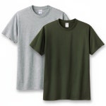 프린트스타 17수 무지 순면 반팔티셔츠 1 1 베이직 남녀공용 데일리 반팔티 모쿠그레이 아미그린 105