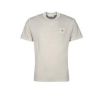 스톤아일랜드 컴퍼스 로고 패치 반팔 티셔츠 펄그레이 2100026 S0057 V0161 151166402