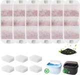 HOLAPAW 6팩 개 물분수 필터 2 1Gal 8L 물그릇 디스펜서용 교체 6개 스펀지 6 Filters Sponges 6 Filters Sponges