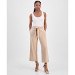 Anne Klein Essentials 여성 페티트 크롭 풀온 팬츠 앤 클라인 쁘띠 Petite Cropped Pull On Pants Latte 24875875