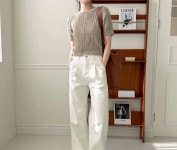 크롭니트 CAT 여자니트 1099 반팔 여자