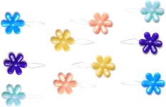 WOLVINA 10Pcs 혼합 내구성 바늘 실타래 다색 플라스틱 꽃머리 손 바느질 도구 공예용 뜨개질 공예 퀼팅 DIY 아트 10