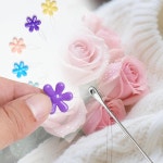 WOLVINA 10Pcs 혼합 내구성 바늘 실타래 다색 플라스틱 꽃머리 손 바느질 도구 공예용 뜨개질 공예 퀼팅 DIY 아트