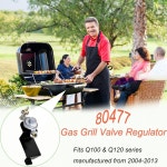 업그레이드된 80477 그릴 밸브 레귤레이터는 웨버 Q100 Q120 시리즈와 호환되며 부품을 위한 레귤레이터 교체 80477 516002 516501... 
