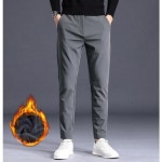 Nov 애슬레저 팬츠 기모스판팬츠 정장 캐주얼 아웃도어 1타3피 겨울바지 히든밴딩 9부 Nov 애슬레저기모팬츠-그레이 TRH-001