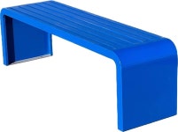 버스정류장 벤치 철제 스테인리스 의자 공원 벤치 블루150 너비 40 칼럼 45