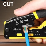 RJ45 크림프 공구 통과 이더넷 크림핑 키트 Cat6 Cat5e Cat5 크림퍼