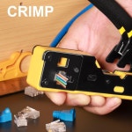RJ45 크림프 공구 통과 이더넷 크림핑 키트 Cat6 Cat5e Cat5 크림퍼