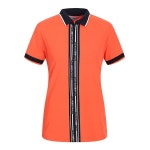 팜스프링스 팜스프링스 팜스프링스 여성 앞중심 배색 포인트 카라 반팔티셔츠 ST