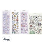 맘마 스티커팩 4종 세트 강아지와 고양이 2세트
