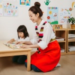 어린이집 설날 명절 색동 원피스 한복 앞치마 연빨강XL 1개 DAE129