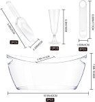 2Pcs 스 버킷 5 5L 투명 아크릴 샴페인 파티용 대형 음료 욕조 12Pcs 플루트가 포함된 미모사 바 스쿱 병따개 Clear-2pcs