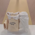 블루독베이비 백화점매장출고 블루독베이비 YE벨로아소프트셔츠 벨로아팬츠 선물세트 6세 120 크림 44C14-334-07 44C14-410-01