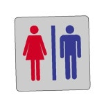 세모네모 남여화장실 120x120 표지판 3900-2