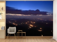 포토 벽지-IMG 1400 산 야경 구름 3폭 제작도 실크 mm 3120X2400
