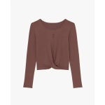 레페토 레페토 T-shirt manches longues croise MARRON GLACE S0720-360-XS