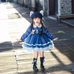 라움리에 여아 주토피아 주디 닉 코스프레 공주 드레스 원피스 110 긴소매주디 모자 양말