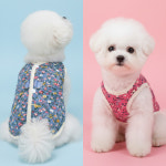 강아지 고양이 김장 할머니 할매 조끼 꽃무늬 애견