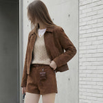 여성 스웨이드 미니백 벨트세트 반바지 숏 팬츠 DDO-WPT-A0165