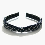 체크 에스닉패턴 패브릭 헤어밴드 h0260