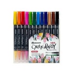 셀러에이드 TBZ 컬러펜 캘리그라피 12색 수성 양면펜