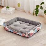 해피유통 애완동물 침대 슈퍼 커플 푹신 푹신 편안함 수면 공간 2호 다채로운 아이스크림