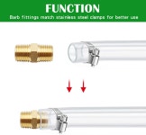 Tnuocke 5pcs 1 4 NPT 수컷 x 솔리드 황동 니플 파이프 피팅 헤비 헥스 스트레이트 커넥터 어댑터 1 4 NPT x H-041-1 4 NPT-1 4