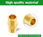 Tnuocke 5pcs 1 4 NPT 수컷 x 솔리드 황동 니플 파이프 피팅 헤비 헥스 스트레이트 커넥터 어댑터 1 4 NPT x H-041-1 4 NPT-1 4