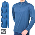 워킹맨 4세트 봄 가을 시즌 쾌적한 쿨론 집업 티셔츠 청담색 4장 AS227 110