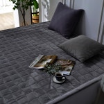 코잠데이 무지 누빔 극세사 침대패드 Q 부드럽고 따뜻한 겨울 패드