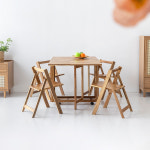 마켓비 초 소로홈 4인 원목접이식테이블세트 아카시아 내추럴 5669 3153 BDC45