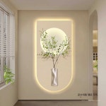 벽걸이 식물 액자 조화 엔틱 조명 카페 벽장식 보조배터리 리모컨형 G7575