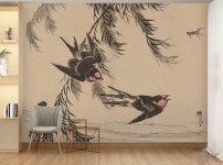 일본화 벽지 23o083 Kono Bairei - Pl 15 인테리어 3폭 제작도 실크 3120x2400mm 원 158400